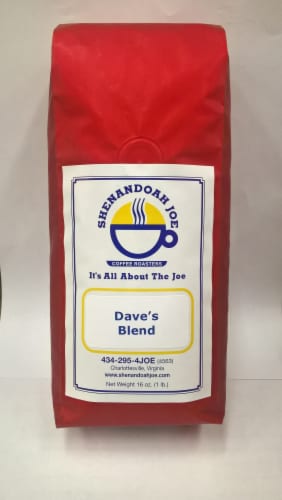 Shenandoah Joe Dave's Blend Whole Bean Coffee Perspective: front