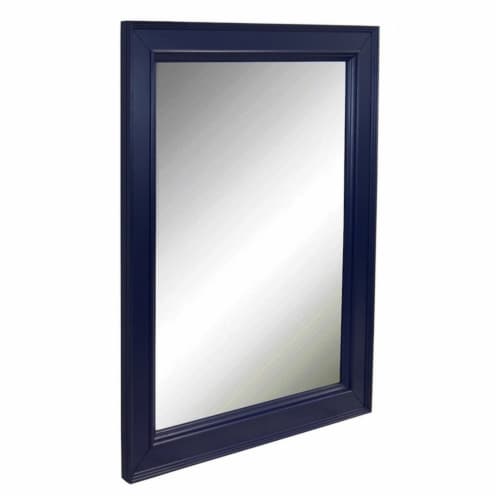 KBC Napa 28  Solid Wood Wall Mirror w/ Beveled Glass in Royal Blue Perspective: front