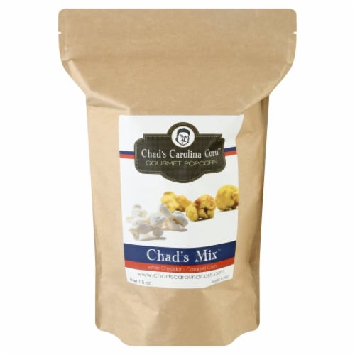 Chad's Carolina Corn™ White Cheddar & Caramel Corn Gourmet Popcorn Perspective: front