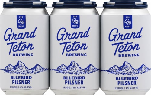 Grand Teton Brewing Bluebird Pilsner Craft Beer Perspective: front