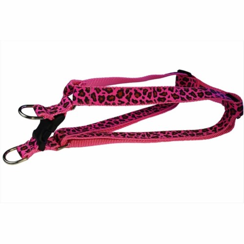 Sassy Dog Wear LEOPARD-FRUIT PUNCH3-H Leopard Dog Harness- Pink
