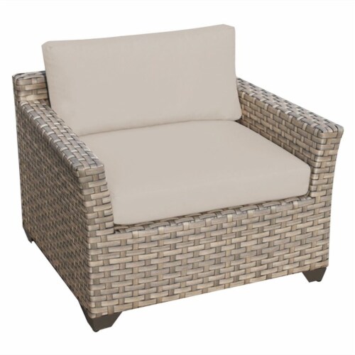 TK Classic Monterey Wicker Patio Club Chair in Beige 1 Kroger