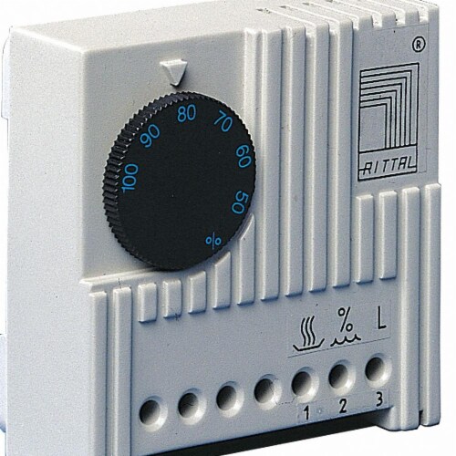 Rittal Hygrostat, 24-230V, DIN Rail Mounting  3118000 Perspective: front