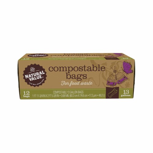 Simple Truth™ Tall 13 Gallon Compostable Kitchen Trash Bags, 12 ct - King  Soopers