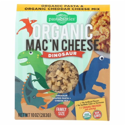 Pastabilities Organic Dinosaur Mac 'N Cheese Pasta and Cheese Mix Perspective: front