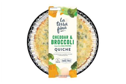La Terra Fina Cheddar & Broccoli Breakfast Quiche Perspective: front