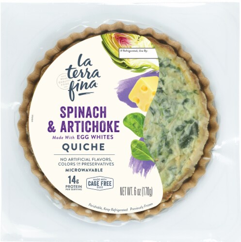 La Terra Fina® Spinach & Artichoke Quiche Perspective: front