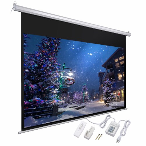 92 169 Motorized Electric Projector Projection Screen 80x45 Remote Control, 1 Kroger