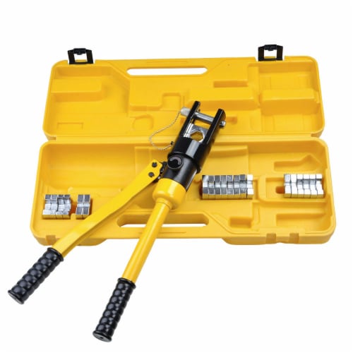 16 Ton Hydraulic Wire Battery Cable Lug Terminal Crimper Crimping Tool Kit w 11 Dies 1 Fry s Food Stores