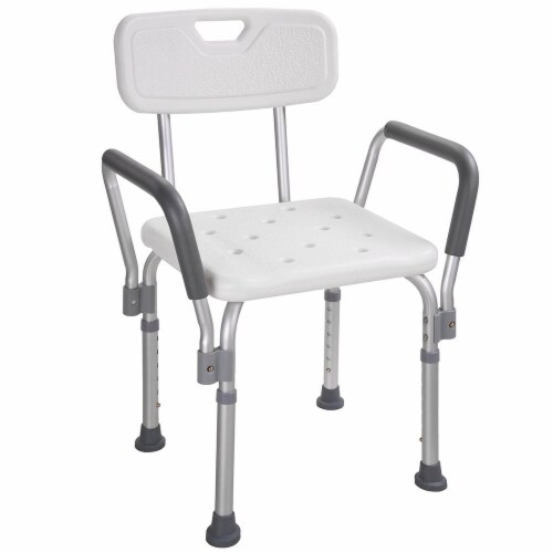 Medical Bath Shower Seat Armrest Back Bathtub Bench Chair Stool