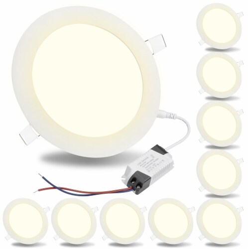 10pcs 12W Round LED Recessed Ceiling Panel Down Lights Bulb Lamp