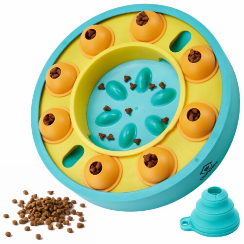 PETDURO Squeaky Dog Toys Interactive Fun Dog Food Bowls Puzzle Feeder