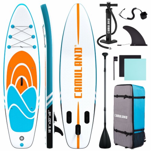 Inflatable Paddle Board Stand up Adults with Adjustable Paddle Perspective: front