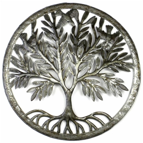 Croix Des Bouquets HMDRTREE Handmade & Fair Trade Tree of Life in Ring Wall Art Perspective: front
