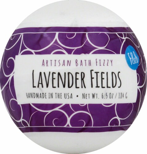 Fizz & Bubble Lavender Fields Artisan Bath Bomb Perspective: front
