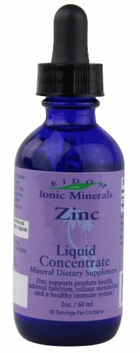 Eidon Ionic Minerals  Zinc Liquid Concentrate Perspective: front