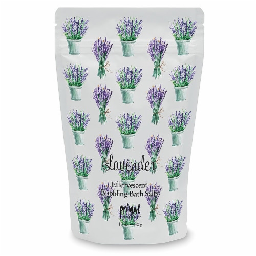 Primal Elements Lavender Bubbling Bath Salts Perspective: front