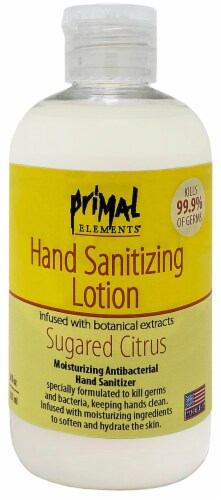 Primal Elements Hand Sanitizing Lotion Perspective: front