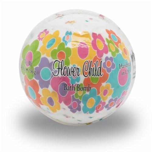 Primal Elements Flower Child Bath Bomb Perspective: front