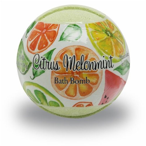 Primal Elements Citrus Melonmint Bath Bomb Perspective: front