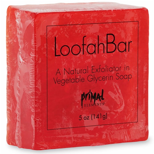 Primal Elements Watermelon Loofah Bar Soap Perspective: front