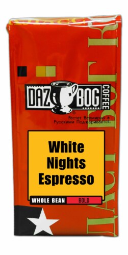 Dazbog® White Nights Espresso Medium Roast Whole Bean Coffee Perspective: front
