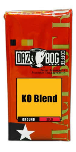 Dazbog® KO Blend Dark Roast Ground Coffee Perspective: front