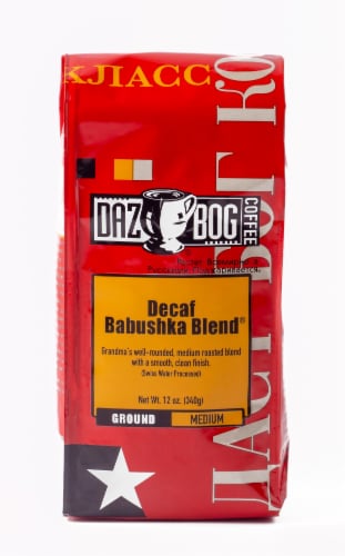 Dazbog® Decaf Babushka Blend Medium Roast Ground Coffee Perspective: front