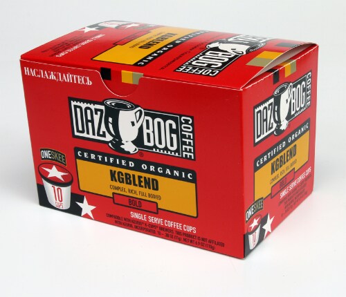 Dazbog KGBlend Bold Single Serve Coffee Cups Perspective: front