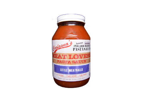 Carfagna's Meat Lovers Little Meatballs Pasta Sauce Perspective: front