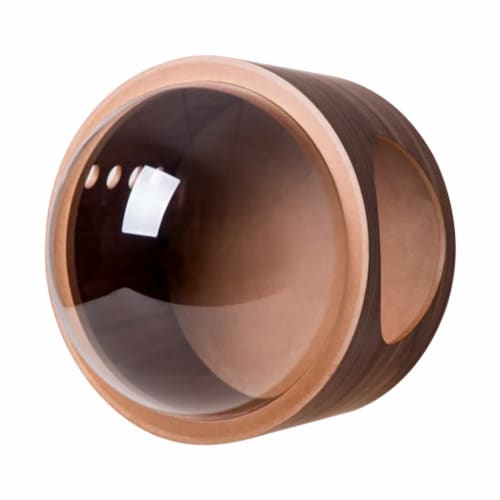 MYZOO Spaceship Gamma Modern Wood Cat Bed Wall Mounted Open Right Shelf Walnut 1 Piece King Soopers