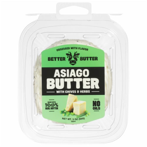 Better Butter Asiago Butter with Chives & Herbs 3 oz Perspective: front