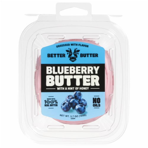Better Butter Blueberry Butter with a Hint of Honey 3.7 oz Perspective: front