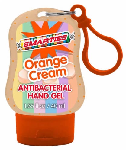 Action Imports Smarties Orange Cream Scented Antibacterial Hand Gel Perspective: front