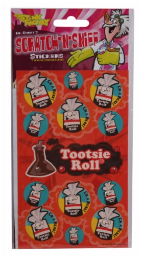 Action Imports Tootsie Roll® Scratch-n-Sniff Stickers Perspective: front