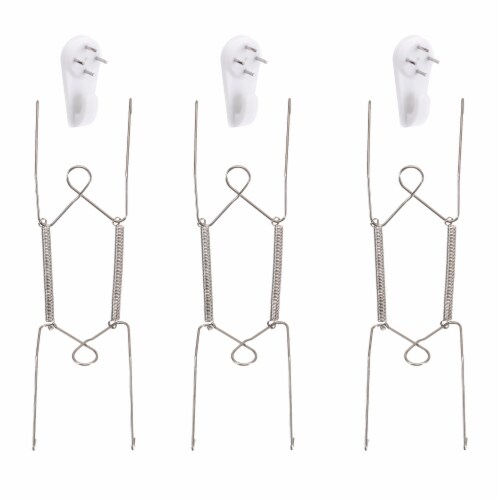 uxcell Stainless Steel Invisible Wall Plate Hangers for Decorative Plates Perspective: front