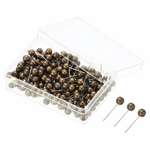 Trianu Push Pins Metallic Color Map Tacks 10mm Round Head With