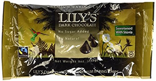 Lily`s - Dark Chocolate Chips- 2Pack ( 9 OZ Each) Perspective: front