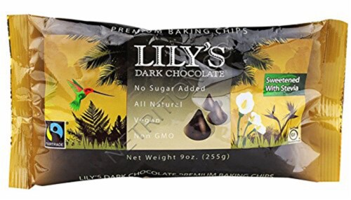 Lily`s - Dark Chocolate Premium Baking Chips - 9 Ounce Perspective: front
