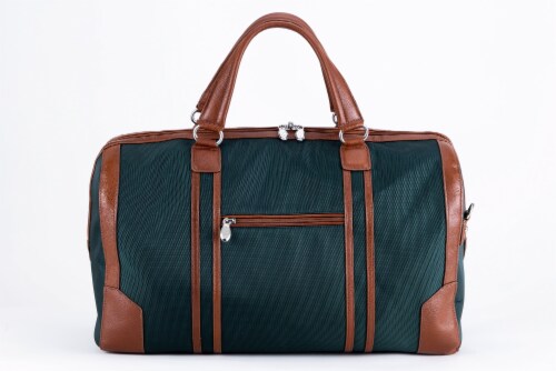20  Nylon Two-Tone, Tablet Overnight Carry-All Duffel Perspective: front