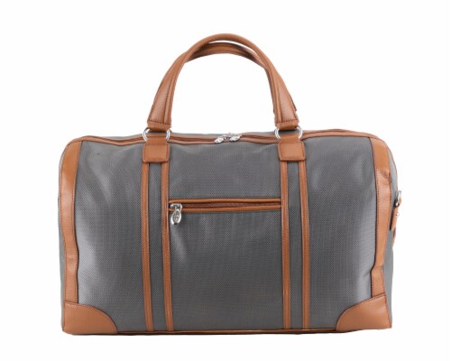 20  Nylon Two-Tone, Tablet Overnight Carry-All Duffel Perspective: front