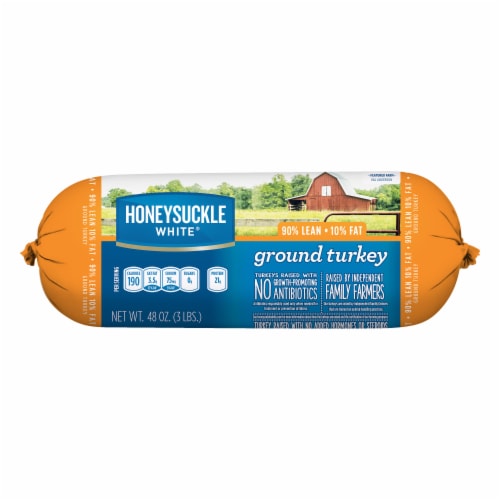 Honeysuckle White® 90% Lean Fat Ground Turkey Roll Perspective: front