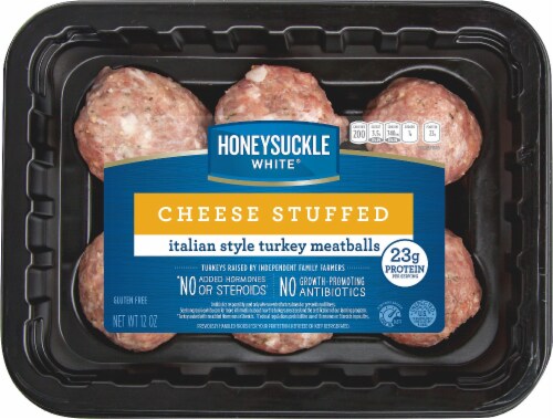 Honeysuckle Fresh Turkey Italian Stuffed Meatballs Perspective: front
