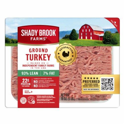 Shady Brook Farms® 93% Lean Fat Ground Turkey Tray Perspective: front