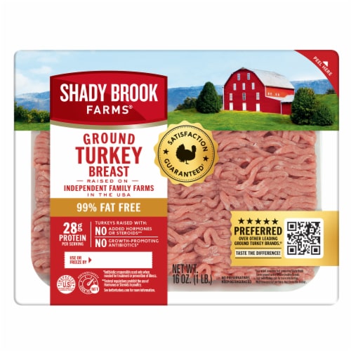 Shady Brook Farms® 99% Fat Free Ground Turkey Breast Tray Perspective: front