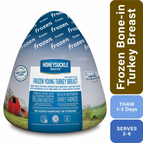 Honeysuckle White® Frozen Bone-In Turkey Breast with Gravy Perspective: front