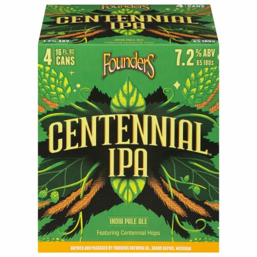 Founders Brewing® Centennial IPA Beer Perspective: front