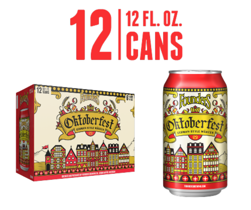 Founders® Brewing Oktoberfest German-Style Lager Beer Can Perspective: front