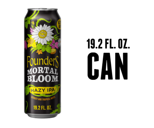 Founders® Mortal Bloom Hazy IPA Single Can Perspective: front