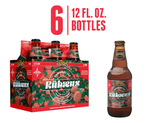 Founders® Rubaeus Raspberry Ale Craft Beer Perspective: front